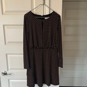 LOFT Black Printed Dress